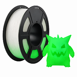 Filamento PLA Fosforescente Verde 1kg 1.75mm Impressora 3D Brilha no Escuro