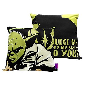 Almofada Fibra Veludo Mestre Yoda Star Wars 40x40cm