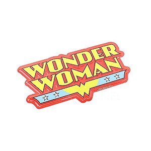 Placa Metal Recorte Wonder Woman DC Comics 30x16cm