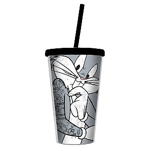 Copo Canudo Pernalonga Looney Tunes 550ml