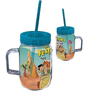 Copo Jarra Flintstones Passeio no Carro Hanna Barbera 550ml