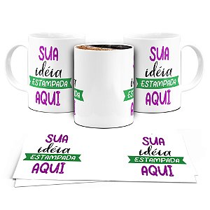 Caneca Branca Simples Personalizada 325ml