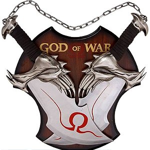 Lâminas do Caos Metal Kratos God of War 15x44cm