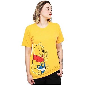 Camiseta Pooh Clássico Amarelo Clube Comix