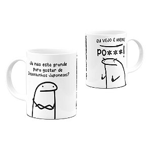 Caneca Flork Geek Eu Vejo é Anime 325ml