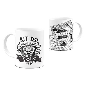 Caneca Kit do Aventureiro Solo RPG 325ml