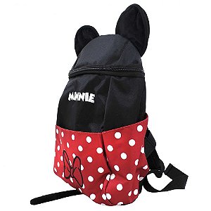 Mochila Nylon POA Minnie Mouse Orelhas Disney 33cm