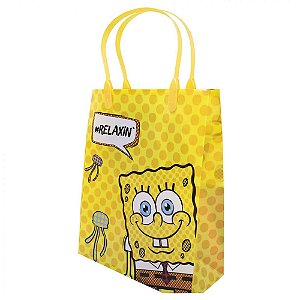 Sacola de Plástico Bob Esponja 25cm