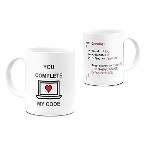 Caneca Programador You Complete My Code  325ml