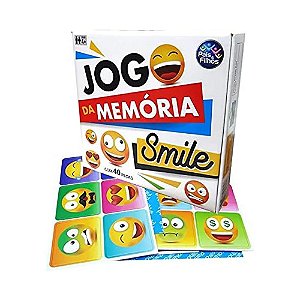 Jogo da Memória Smile 20 Pares de Emojis