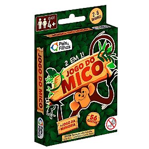 Jogo do Mico e Memória 2 em 1 Pais e Filhos 56 Cartas