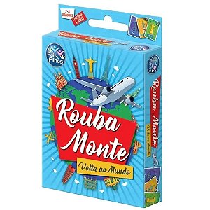 Jogo de Cartas Rouba Monte Volta ao Mundo 56 Cartas