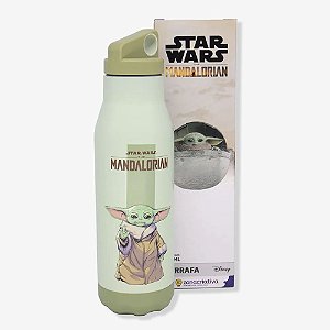 Garrafa Space Baby Yoda Mandalorian Star Wars 600ml
