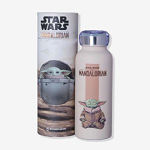 Garrafa Bubble Baby Yoda Mandalorian Star Wars 500ml
