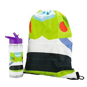 Garrafa Com Mochila Buzz Lightyear Toy Story Disney 450ml