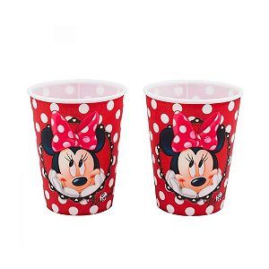 2 Copos Plástico Minnie Mouse POA Disney 400ml
