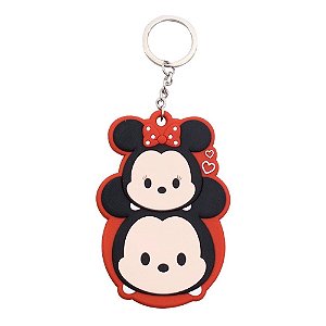 Chaveiro Emborrachado Espelho Mickey & Minnie Tsum Tsum
