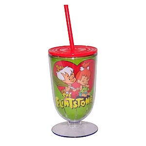 Taça Acrílica BamBam e Pedrita FlintStones 600ml