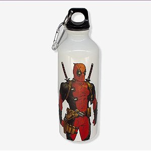 Garrafa Alumínio Mosquetão Deadpool 600ml