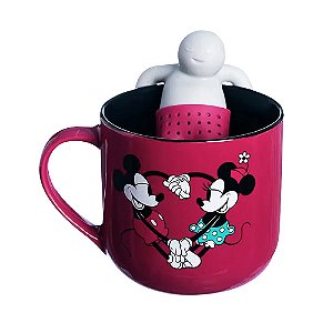 Caneca com Infusor Mickey e Minnie Love Disney 350ml