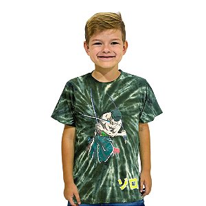 Camiseta Infantil Zoro One Piece By Piticas