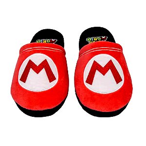 Chinelo de Quarto Super Mario Logo