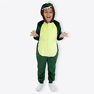 Macacão Kigurumi Infantil Dinossauro 9 a 10 anos – Diversão e Conforto Jurássico!