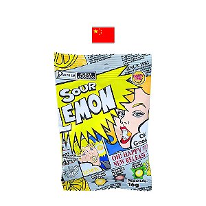 Bala Azeda Sour Candy Sabor Limão 16g - China