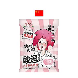 Bala Azeda Hong Tai Sabor Pêssego 65g - China