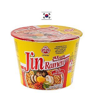 Macarrão Instantâneo Coreano Jin Ramen Mild Bowl Hot 110g - Coreia do Sul