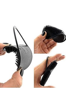 Pente masculino para cabelo e barba de bolso oval pata