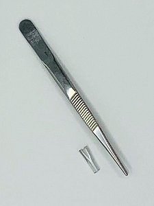 Pinça de sobrancelha ponta agulha profissional prata - Solingen