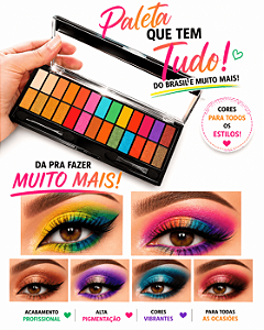 Paleta De Sombra Colorida Com 28 Cores - Belle Angel