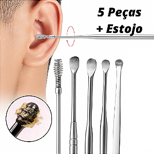 Kit de limpeza - remoção de cera de ouvido 5 peças