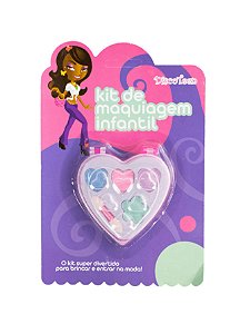 Kit de maquiagem infantil coração - Discoteen