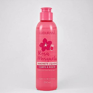Sabonete líquido corpo e rosto rosa mosqueta - Ludurana