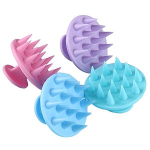 Escova de silicone massageadora com cabo flexível
