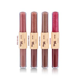 Batom + gloss duo lips choco fun - Fenzza