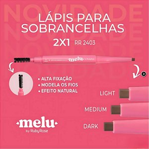 Lápis duo para sobrancelha - Melu