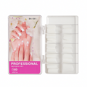 Unha postiça quadrada nail lips com 100 unidades