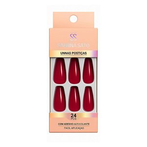Unhas postiças pink (com aba adesiva) - Sabrina sato