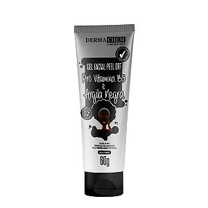 Gel facial peel off pró vitamina B5 e argila negra 60g - Dermachem