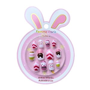 Unhas infantis autoadesivas - Femme Paris Kids