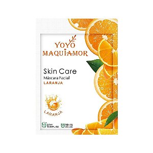 Máscara facial skin care laranja - Yoyomaquiamor