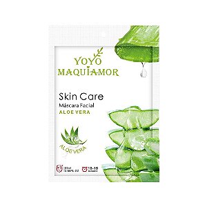 Máscara facial para skin care aloe vera - Yoyomaquiamor