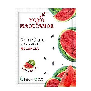 Máscara facial para skin care melancia - Yoyomaquiamor