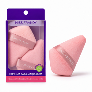 Esponja de maquiagem ideal para produtos líquidos, cremosos e em pó - Miss frandy
