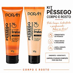 Kit pêssego corpo e rosto - Porán