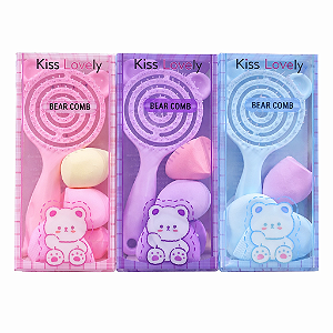 Kit Escova  Bear + Esponjas de Maquiagem
