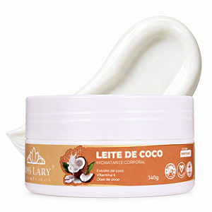 Hidratante corpo e rosto leite de coco - Miss Lary